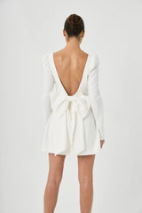 BOW DRESS WHITE — ROUGE COLLECTION
