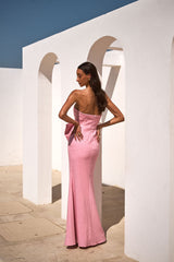 BELLE BOW DRESS PINK