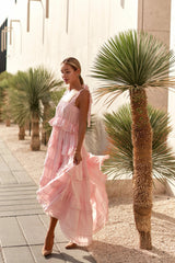 PHI PHI HEART SMOCK DRESS PINK