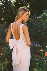 BOW MAXI DRESS ROSE