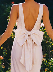 BOW MAXI DRESS ROSE