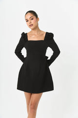 BOW DRESS BLACK — ROUGE COLLECTION