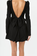 BOW DRESS BLACK — ROUGE COLLECTION