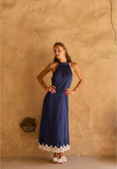 POLKA DOT DRESS WITH LACE
