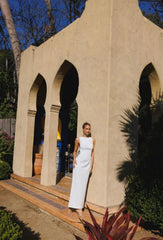 BOW MAXI DRESS BLUE