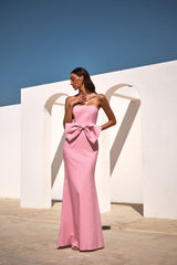 BELLE BOW DRESS PINK