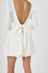 BOW DRESS WHITE — ROUGE COLLECTION