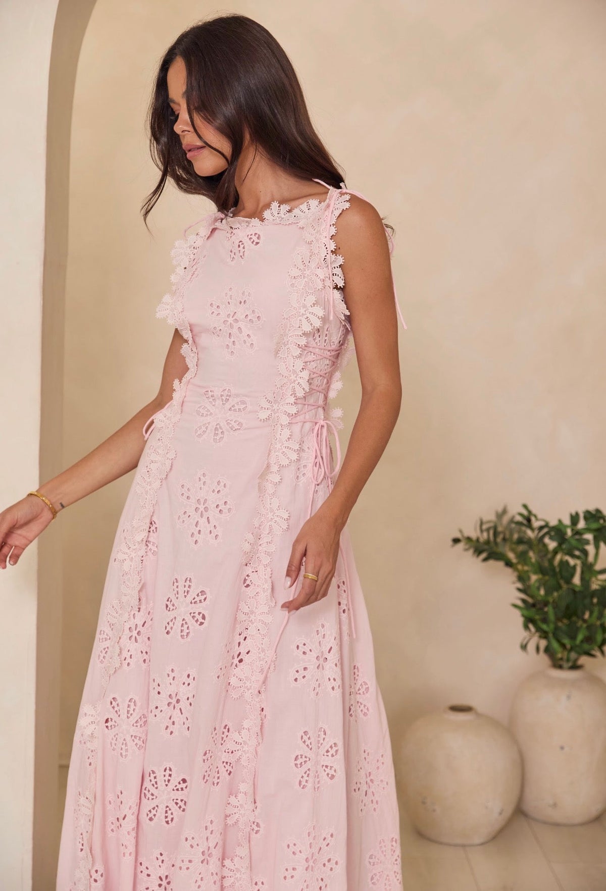 THE RIVIERIA MAXI DRESS PINK
