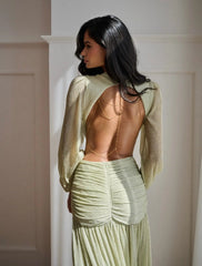 GODDESS DRESS GREEN